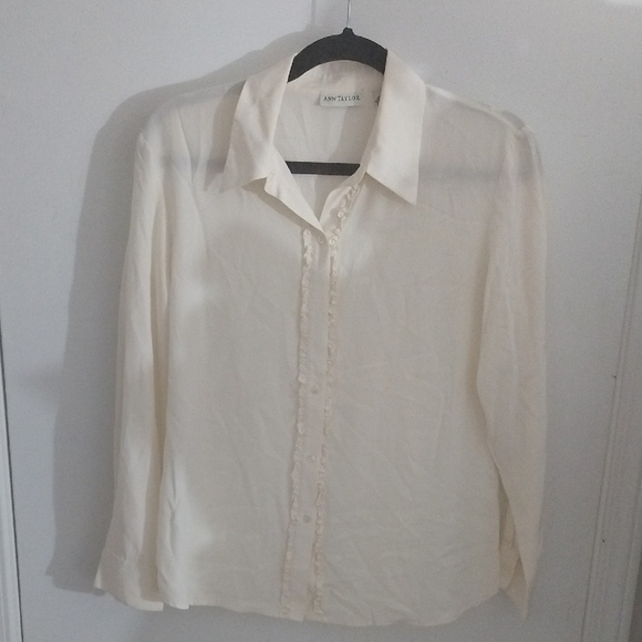 Ann Taylor Tops - Ann Taylor Ivory Button-Up Shirt